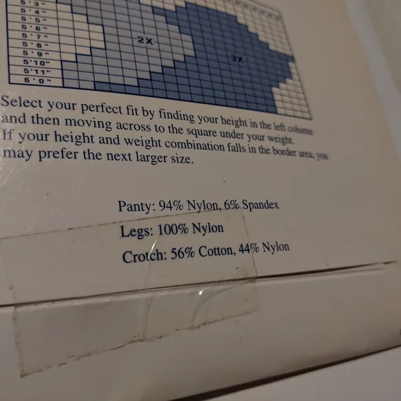 Vintage Pantyhose Sheer Nude Queen Size Nylon Size 3X - Picture 4 of 4